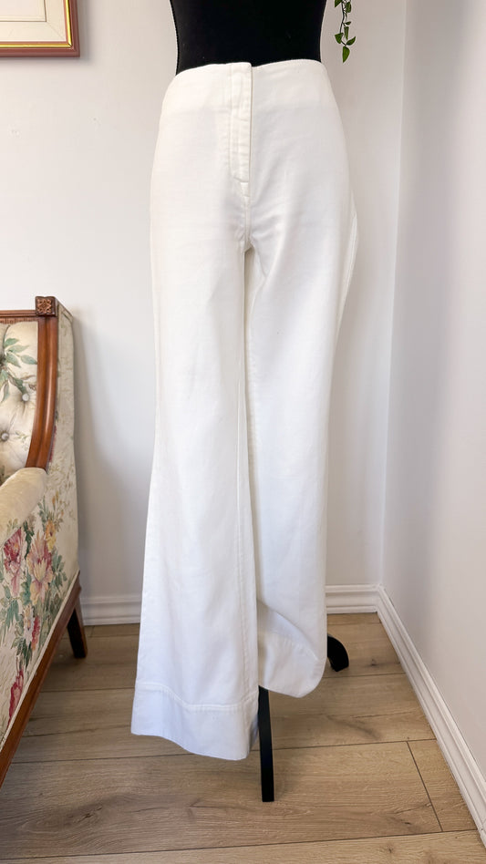 Pantalons blanc évasés- medium