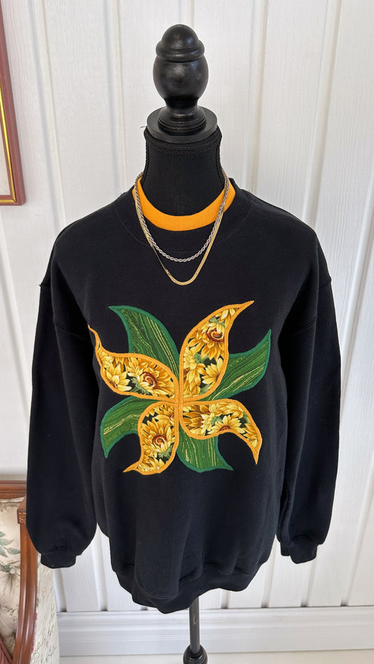 Chandail crewneck noir tournesol- medium