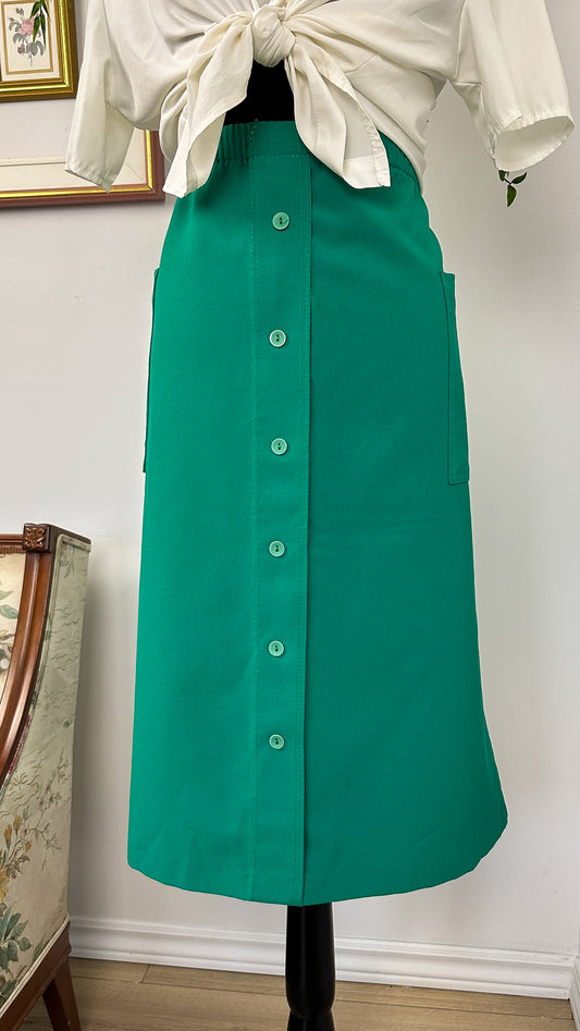 Green skirt with buttons - plus size