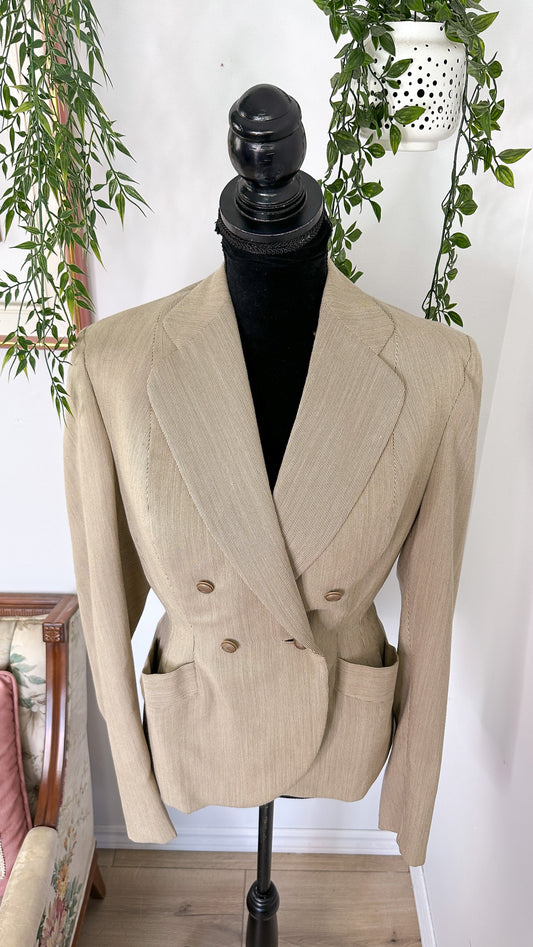 Blazer beige ajusté- small