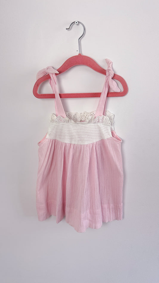 Enfant - robe rose à dentelle- 3