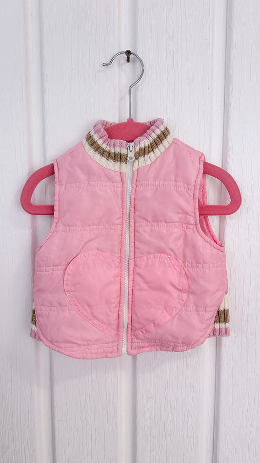 Enfants- gilet matelassé rose - 12m