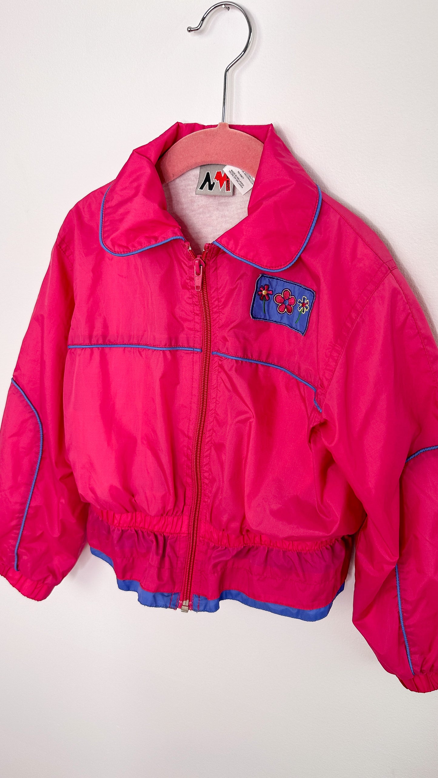 Children-Pink coat with flower embroidery- 6