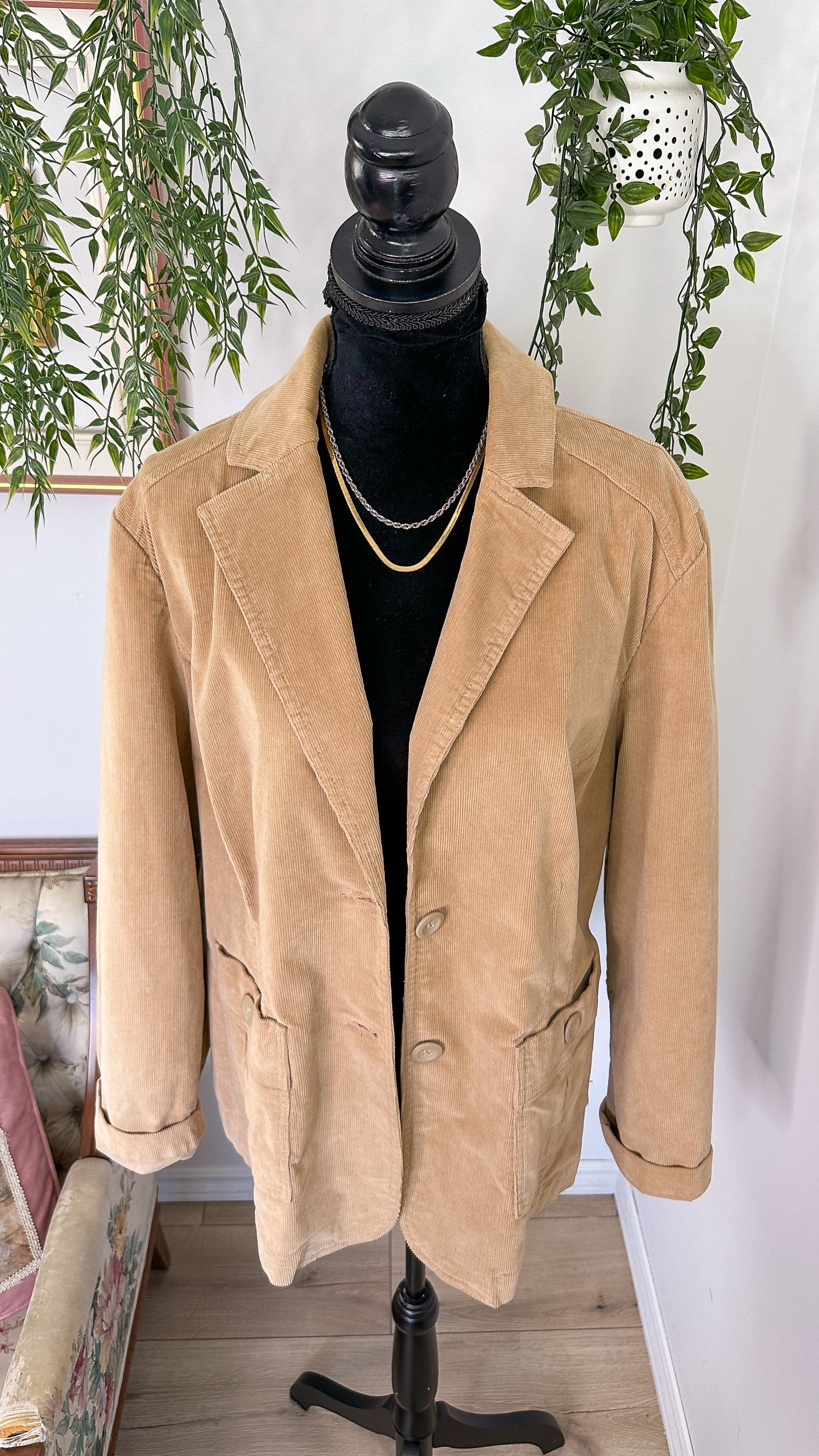 Blazer en corduroy beige- x-large