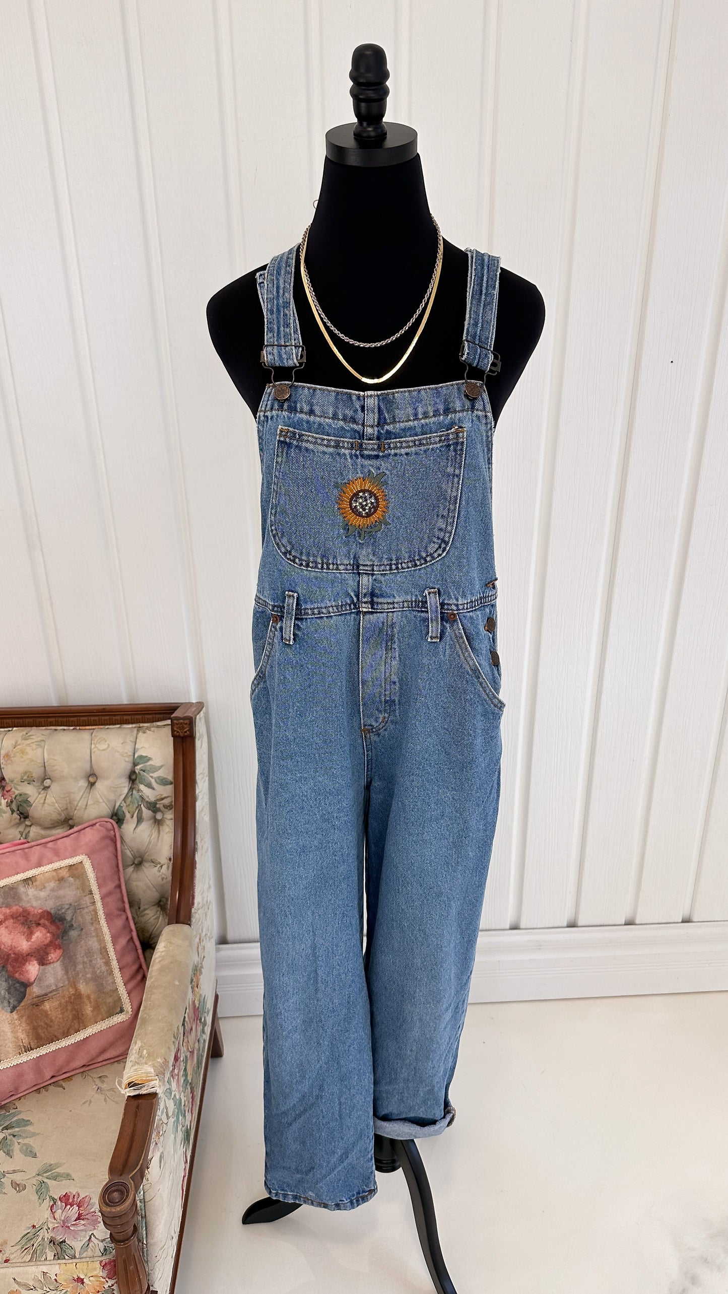 Salopette en jeans tournesol- medium