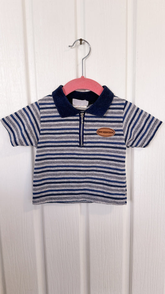 Kids - blue striped t-shirt - 12m