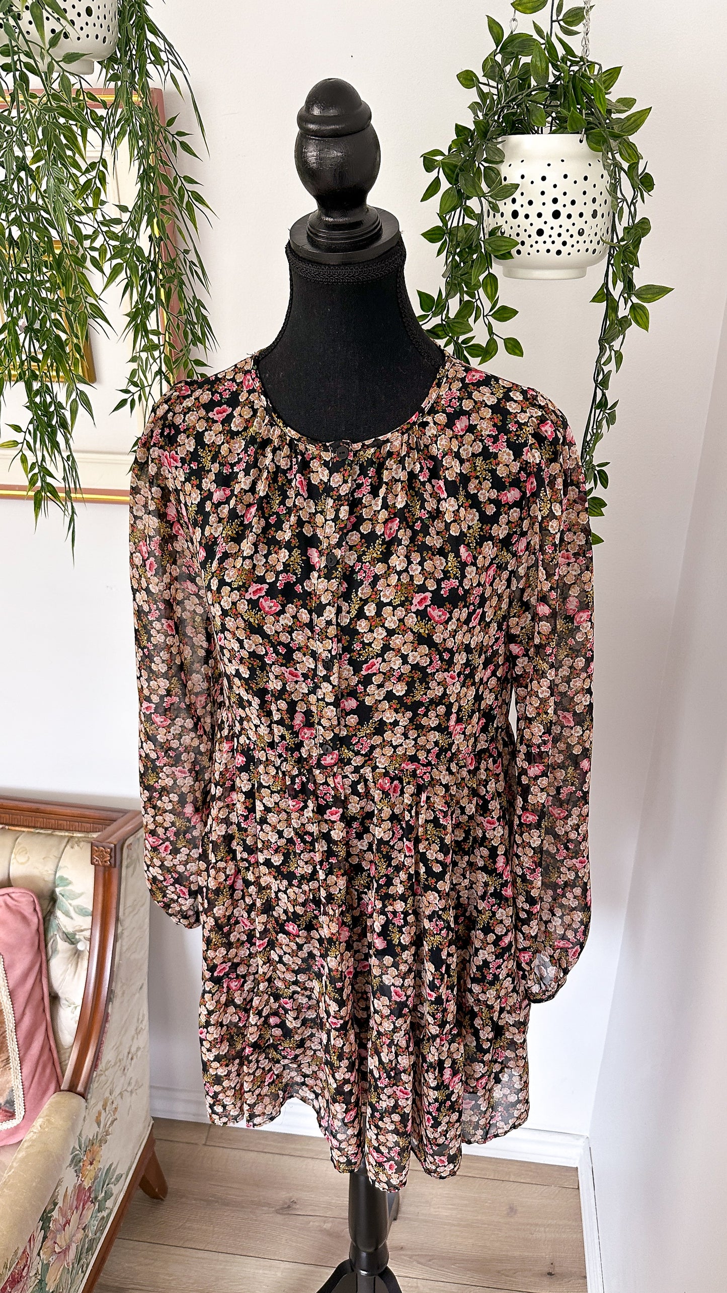 Robe trapèze fleurie Zara- x-small