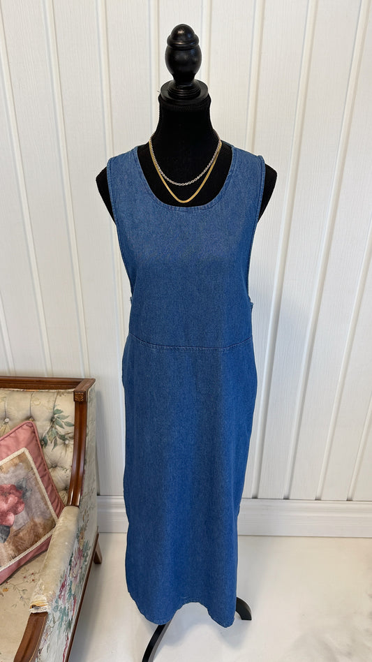 Long denim dress - small