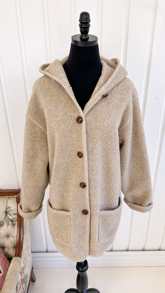 Veste en sherpa beige oversize - medium