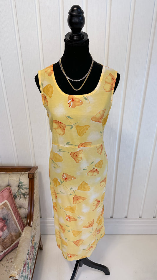 Robe jaune fleurie- medium