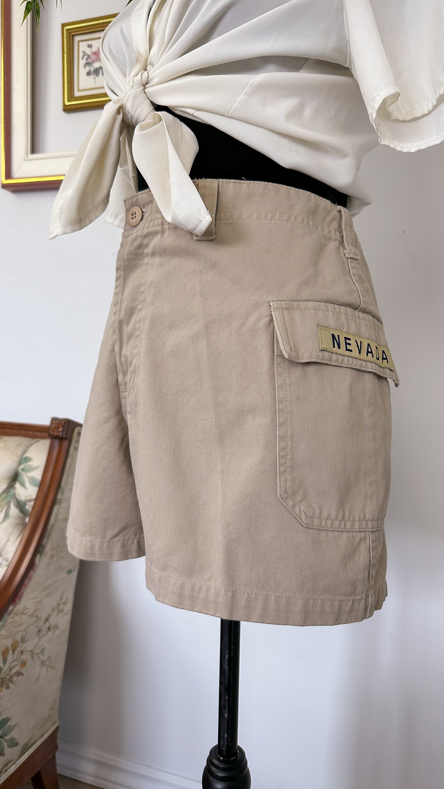 Nevada beige shorts - plus size