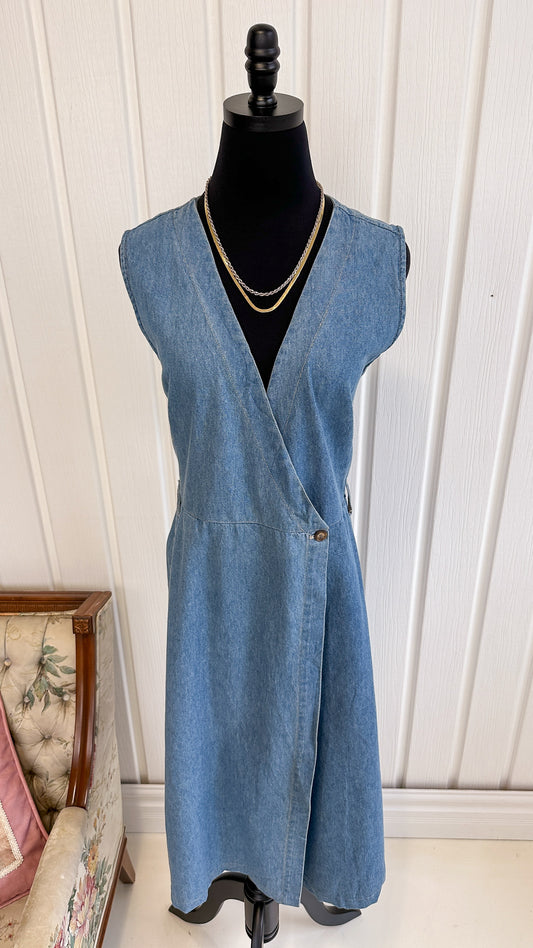 Denim wrap dress - medium