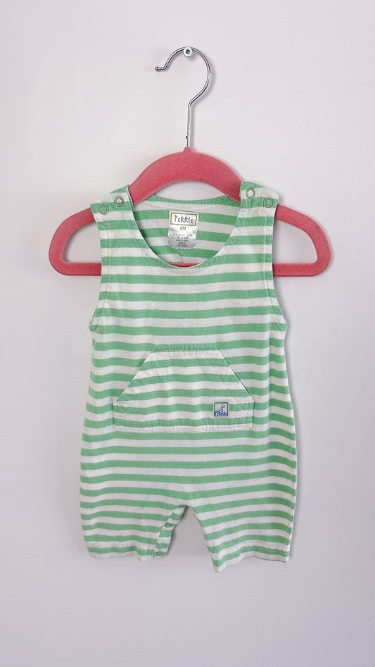 Enfant- barboteuse rayé vert menthe Pekkle- 6m