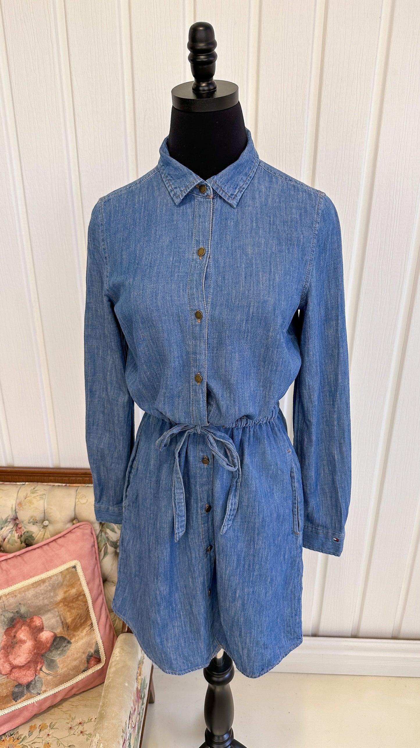 Denim shirt dress - small