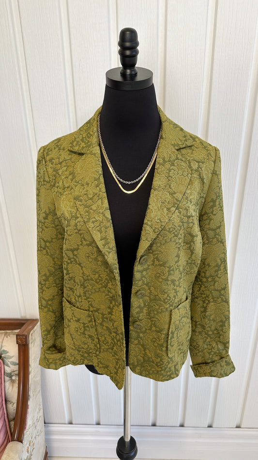 Blazer vert fleuris- medium