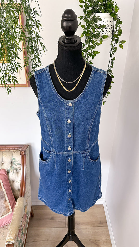 Buttoned denim dress - medium