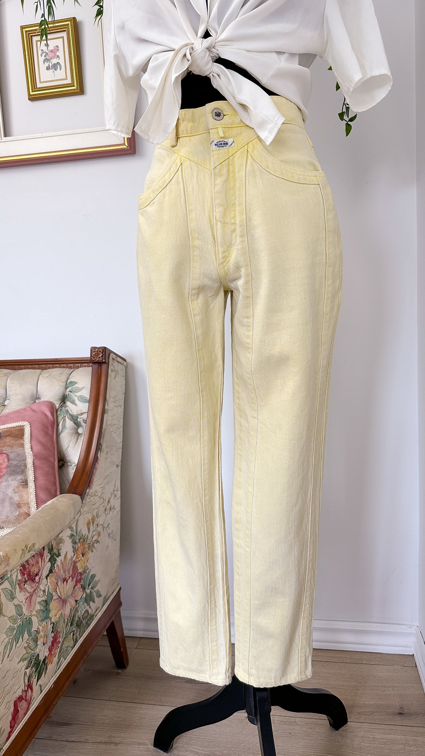 Jeans droit jaune Blue Way- small