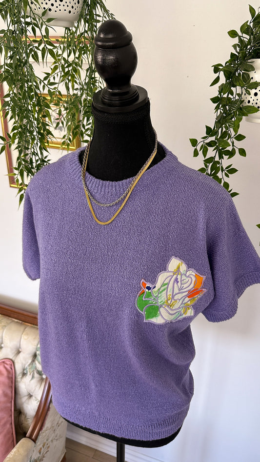 T-shirt en tricot lilas- medium