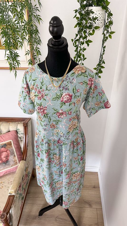 Blue floral dress - medium