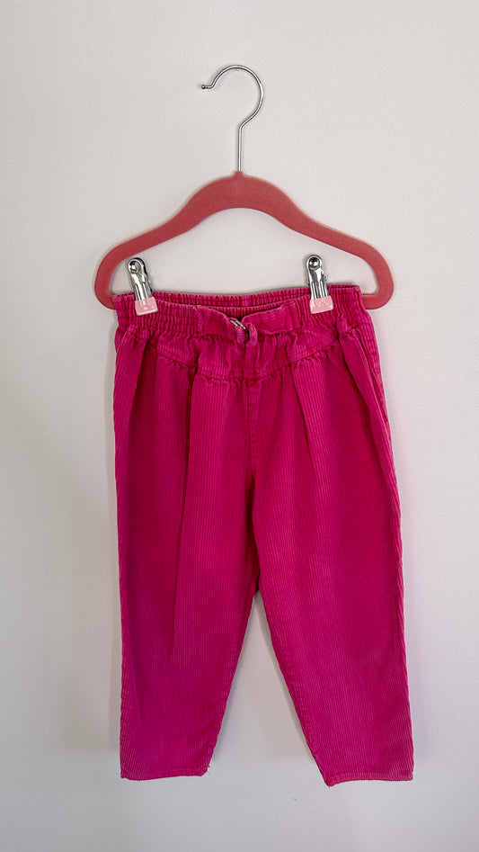 Enfants- Pantalons corduroy rose fuschia - 6X