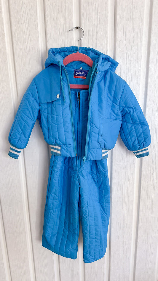 Enfants- Ensemble manteau/salopette bleu - 3ans