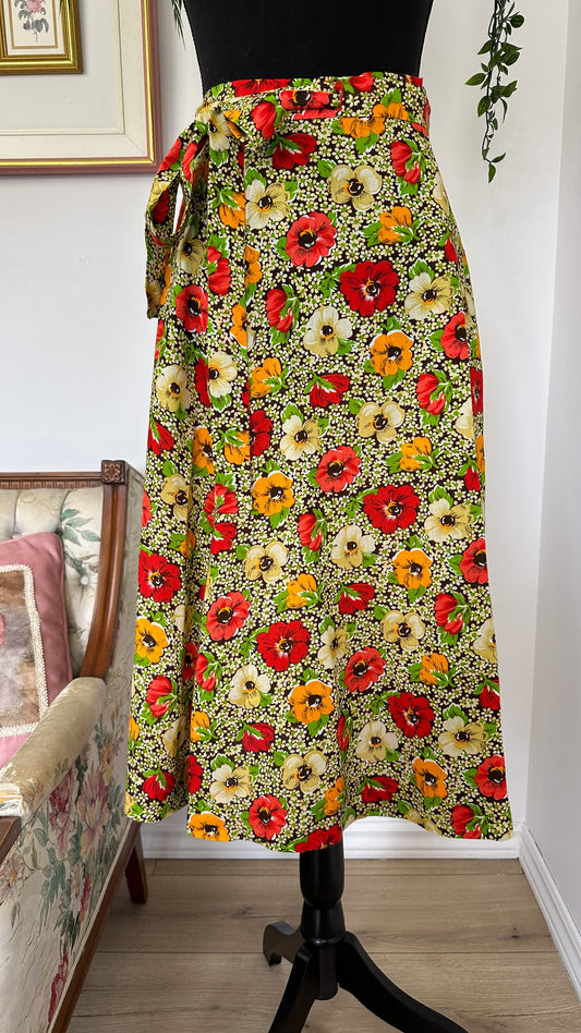 Floral wrap skirt - small