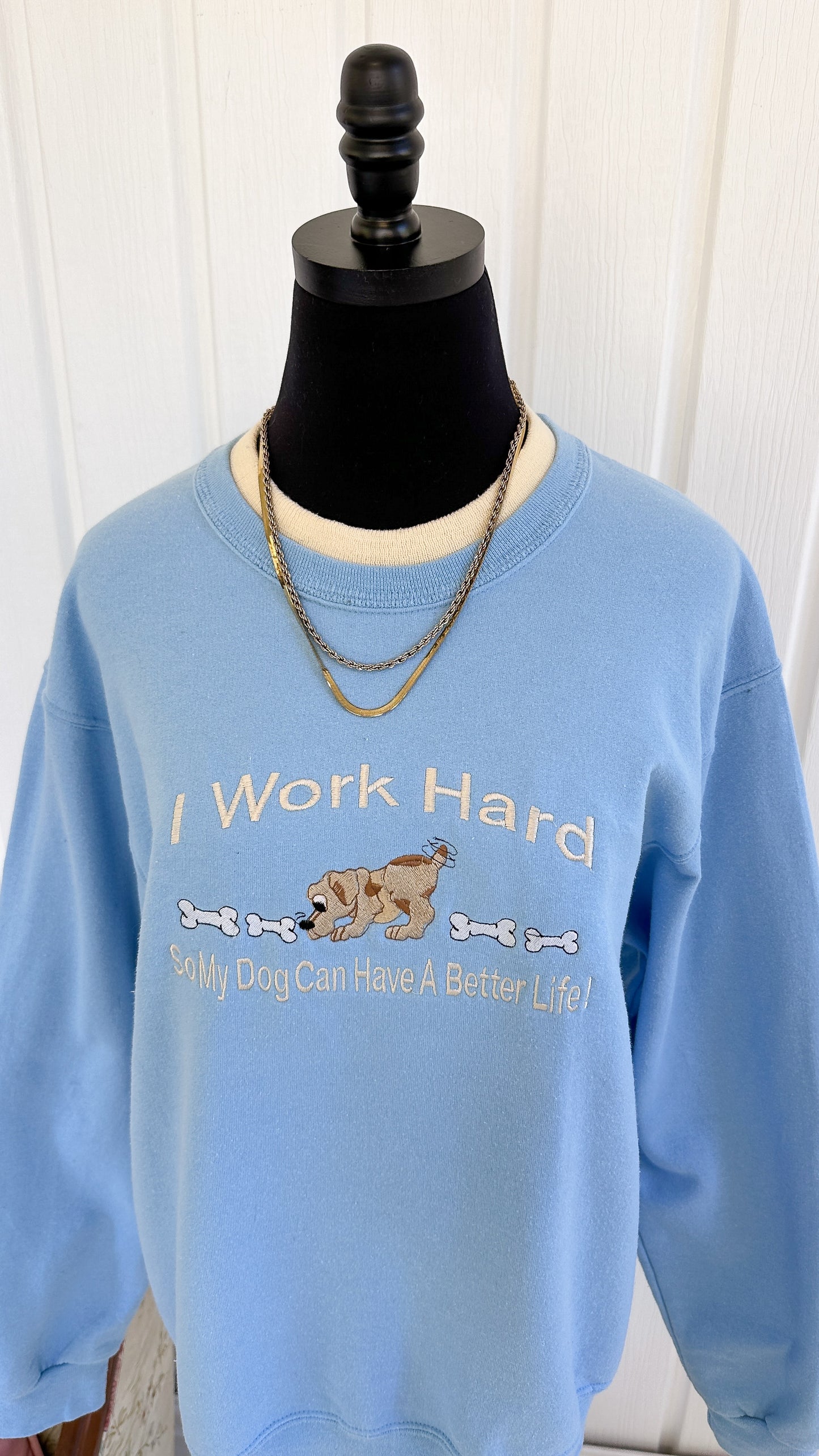 Powder blue crewneck sweater - medium