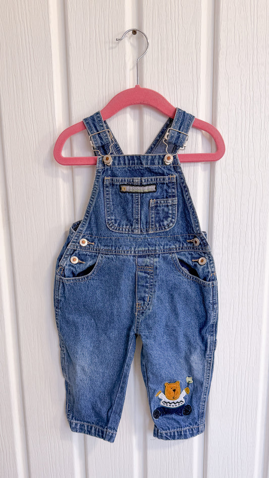 Enfants- salopette en jeans ourson -12mois