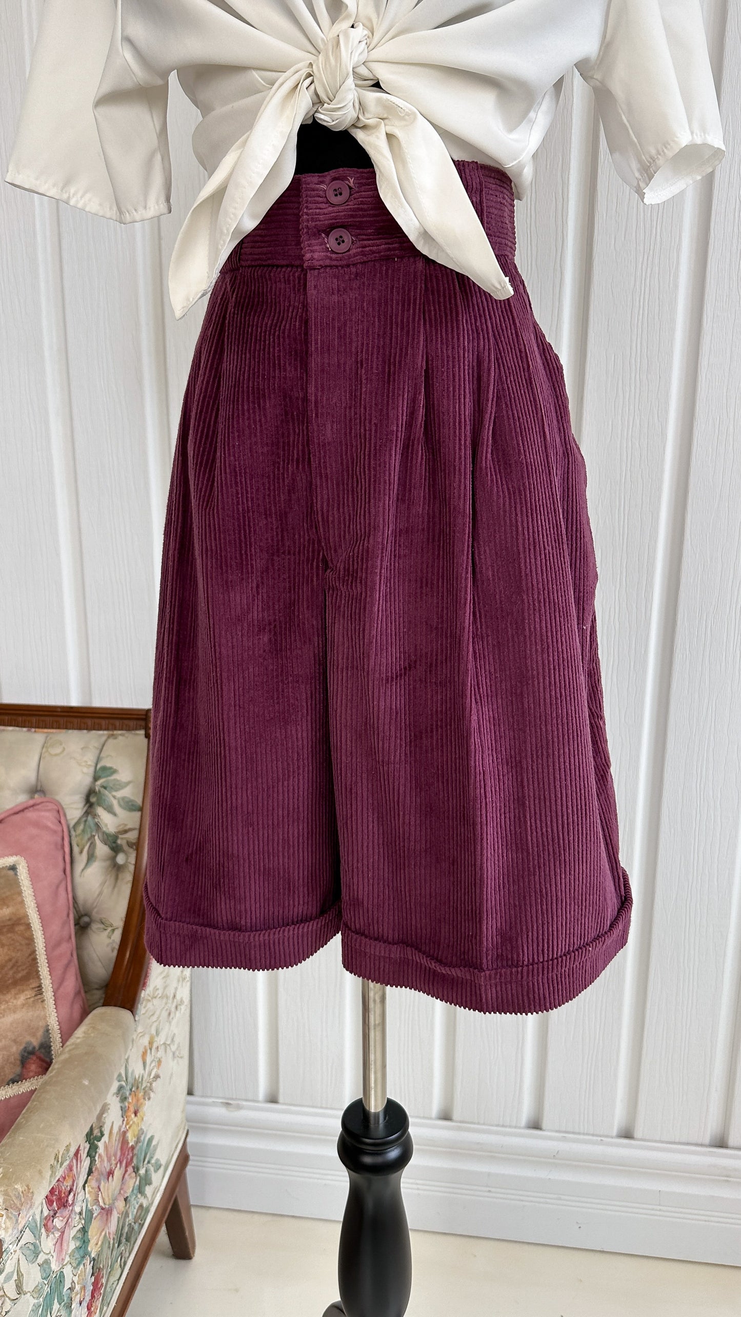 Bermuda mauve corduroy- medium