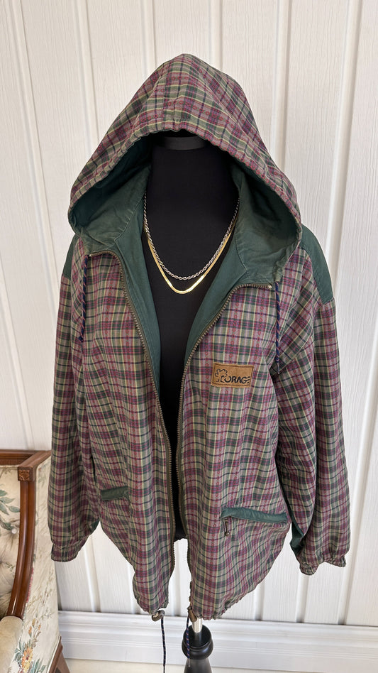 Storm Plaid Coat - Large