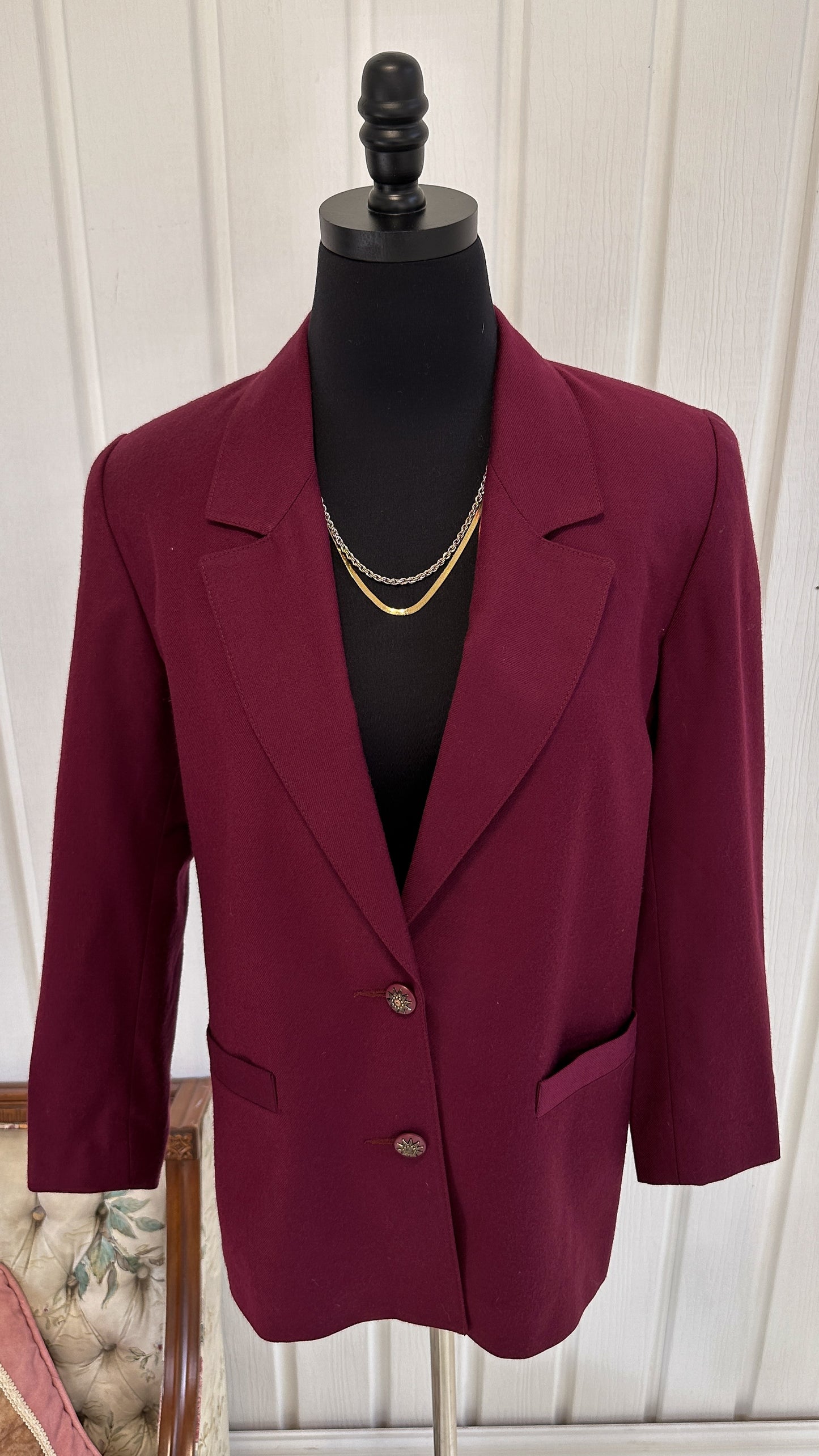 Blazer bourgogne en lainage- small