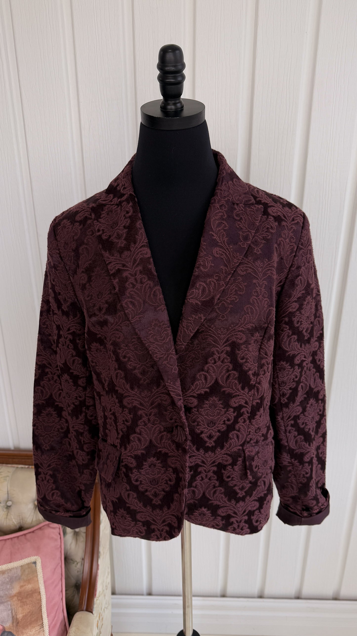 Blazer mauve damassé- large