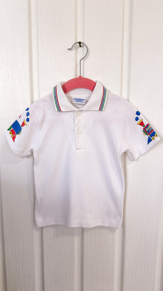 Enfants- T-shirt Oshkosh blanc polo train - 3