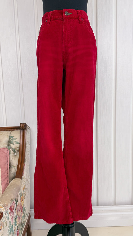 Pantalons en corduroy rouge Tommy Hilfiger- medium