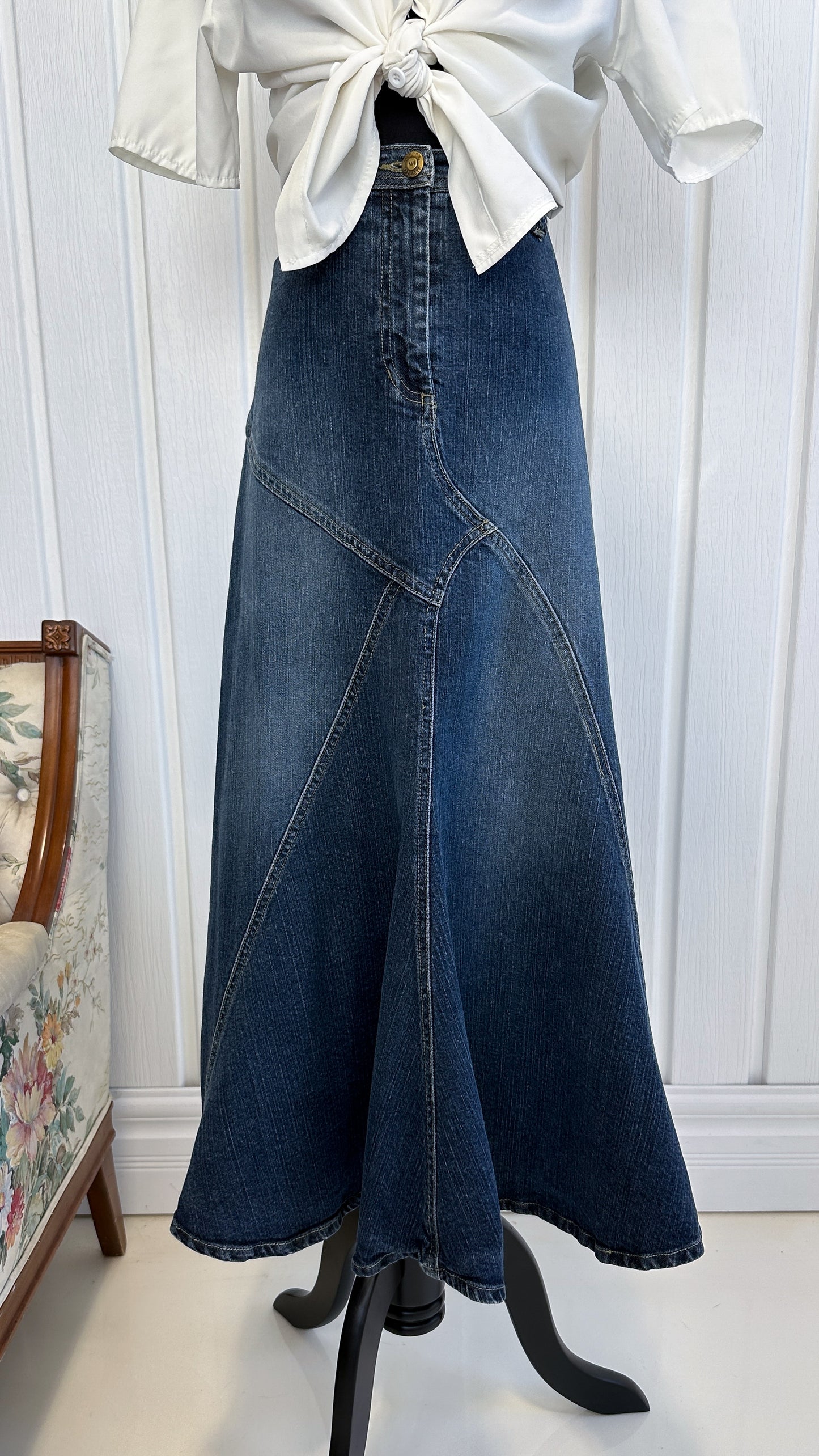 Jupe en jeans évasée- medium