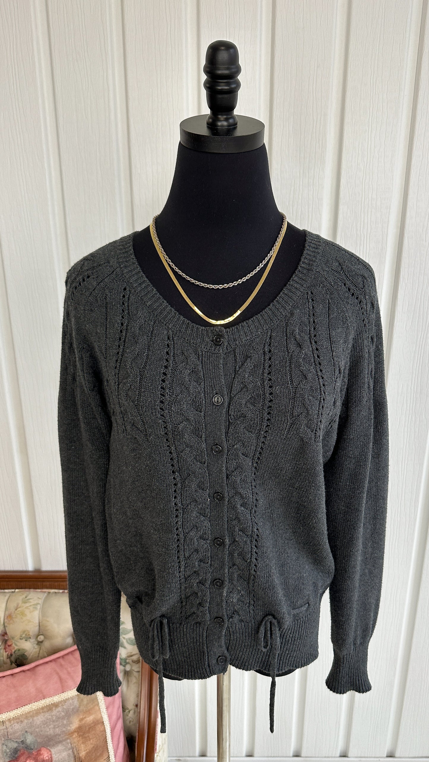 Dark gray cardigan - small