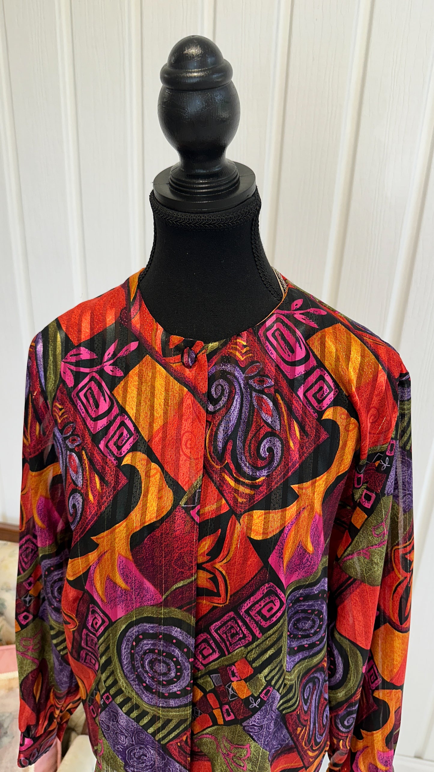 Geometric pattern blouse - large