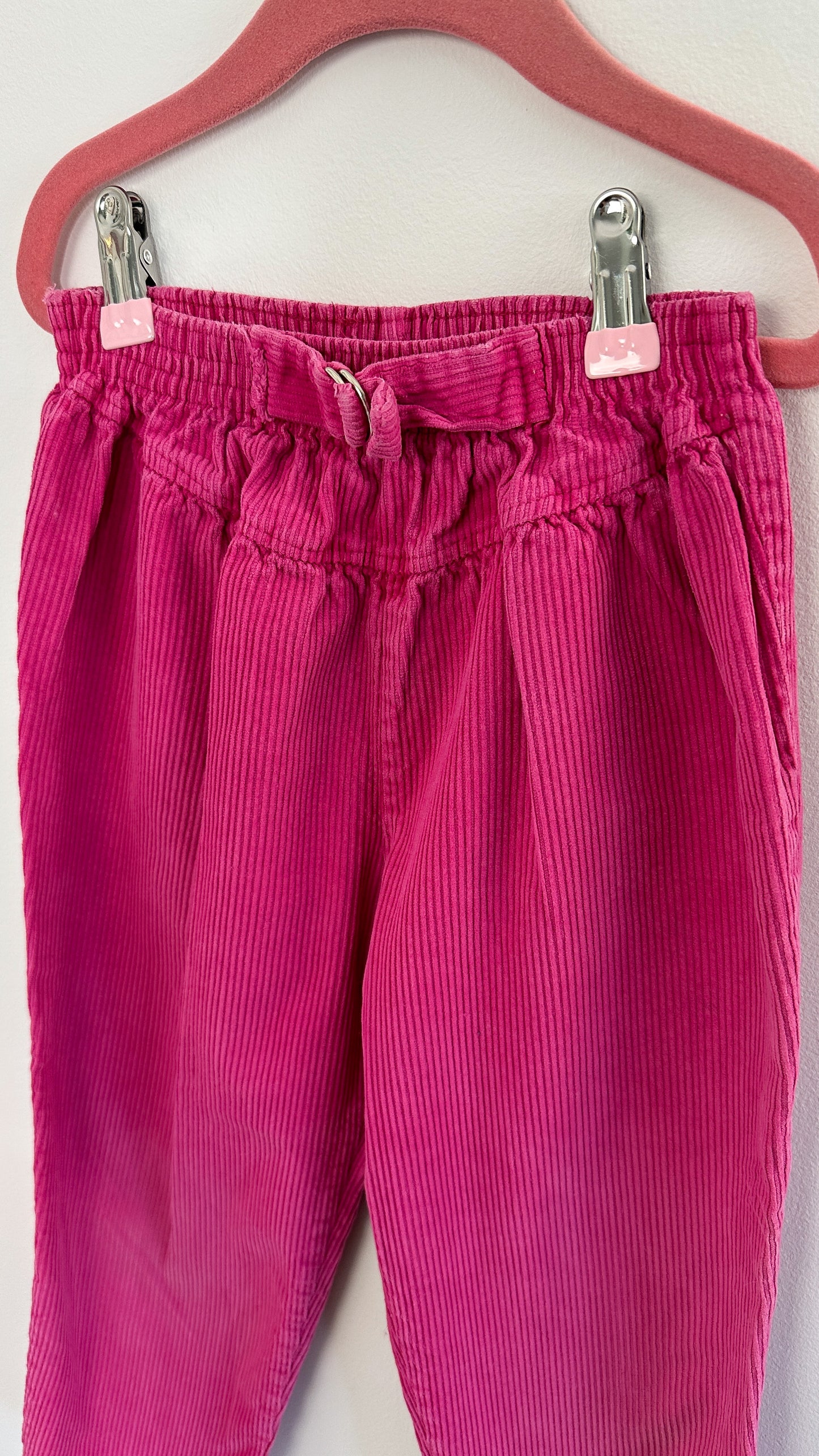 Children- Fuschia pink corduroy pants - 6X