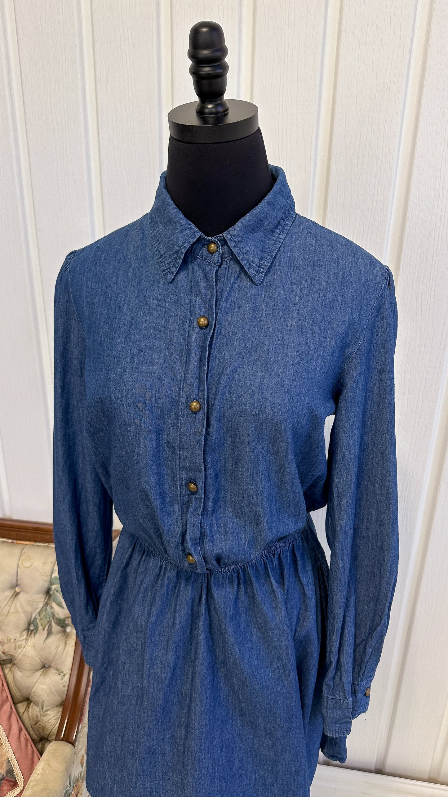 Robe chemisier en denim - large