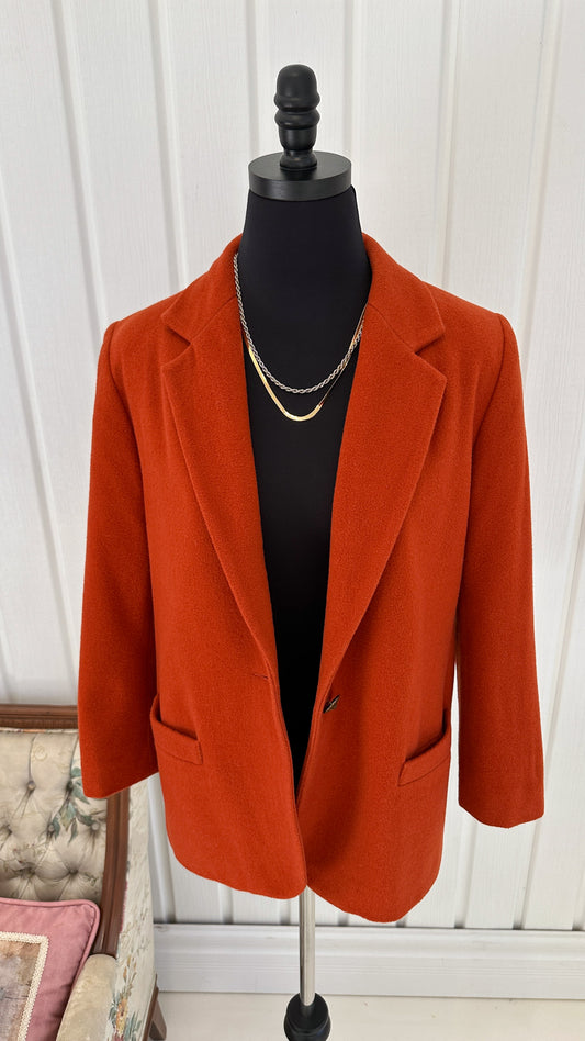 Blazer en lainage orange brulé - medium