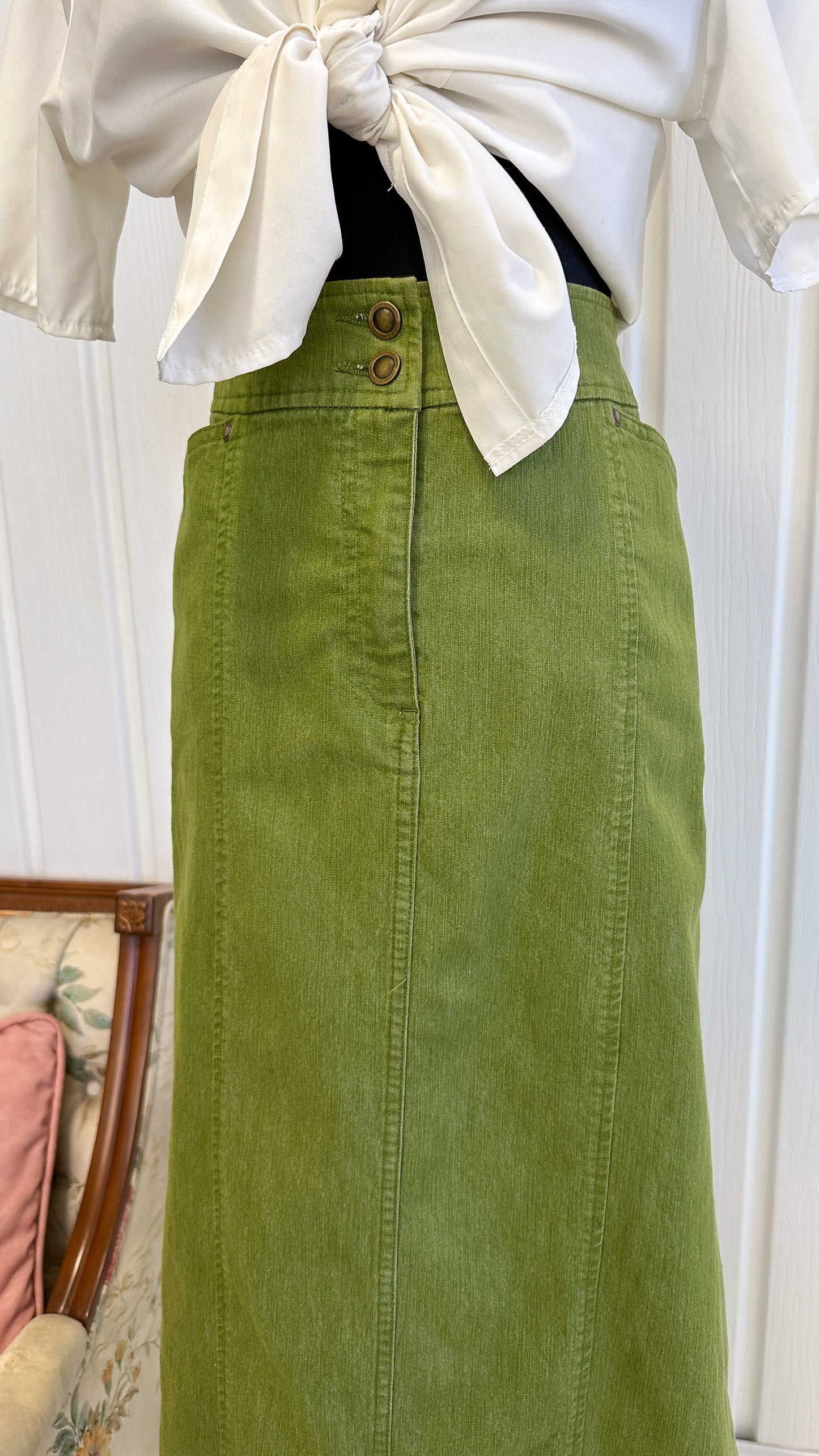 Jupe en jeans verte- medium