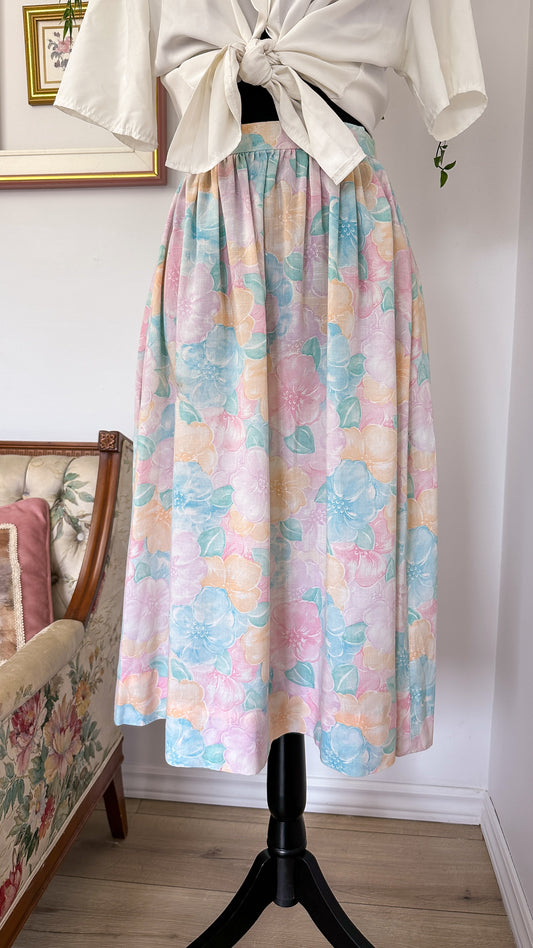 Pastel floral skirt - small