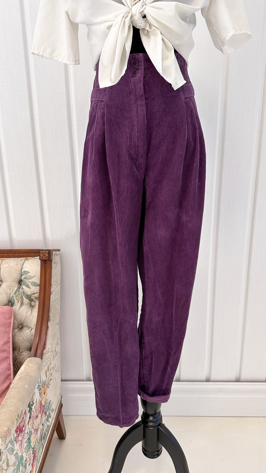 Pantalons en corduroy mauve - small