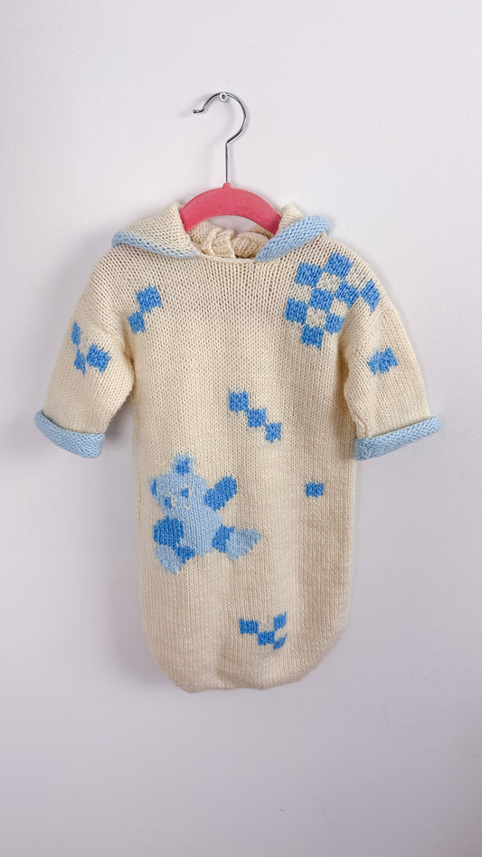 Enfants- sleeping en tricot crème- 6/12m