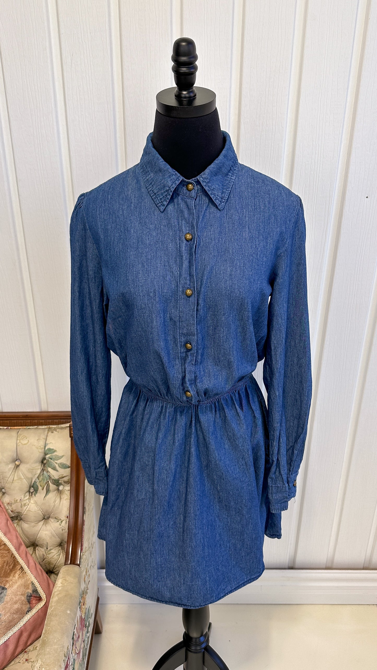 Robe chemisier en denim - large