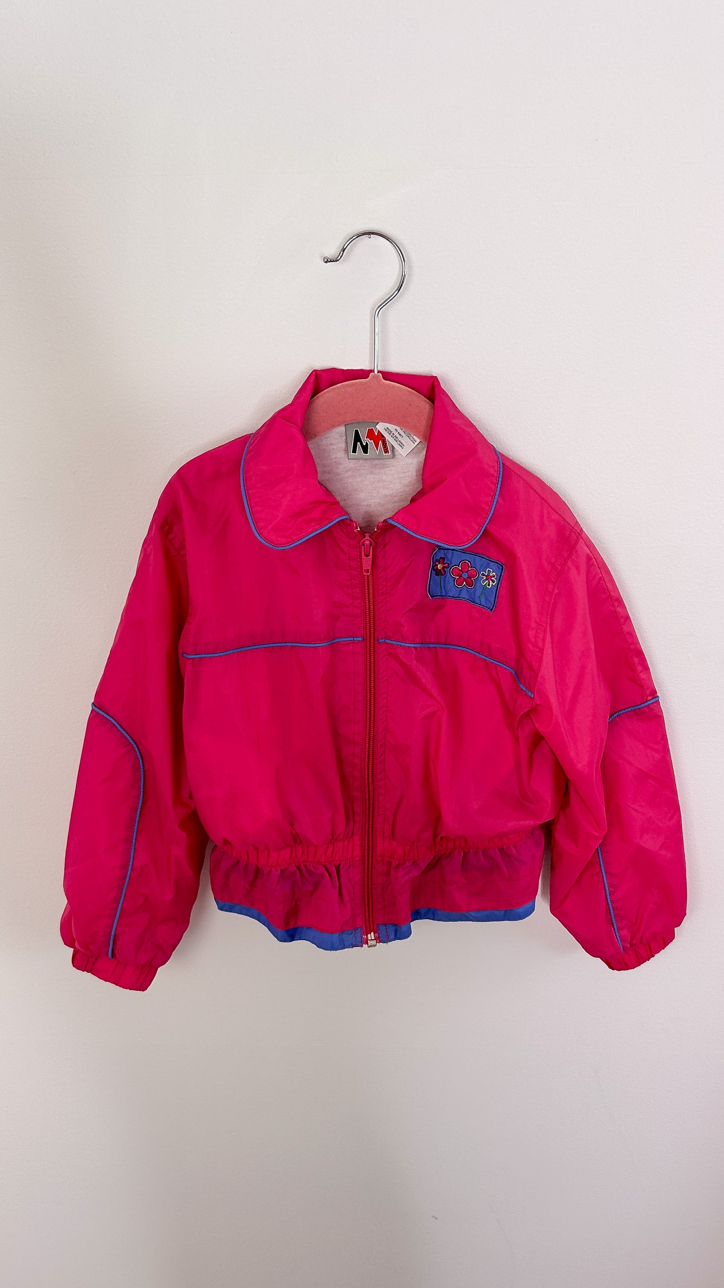 Children-Pink coat with flower embroidery- 6