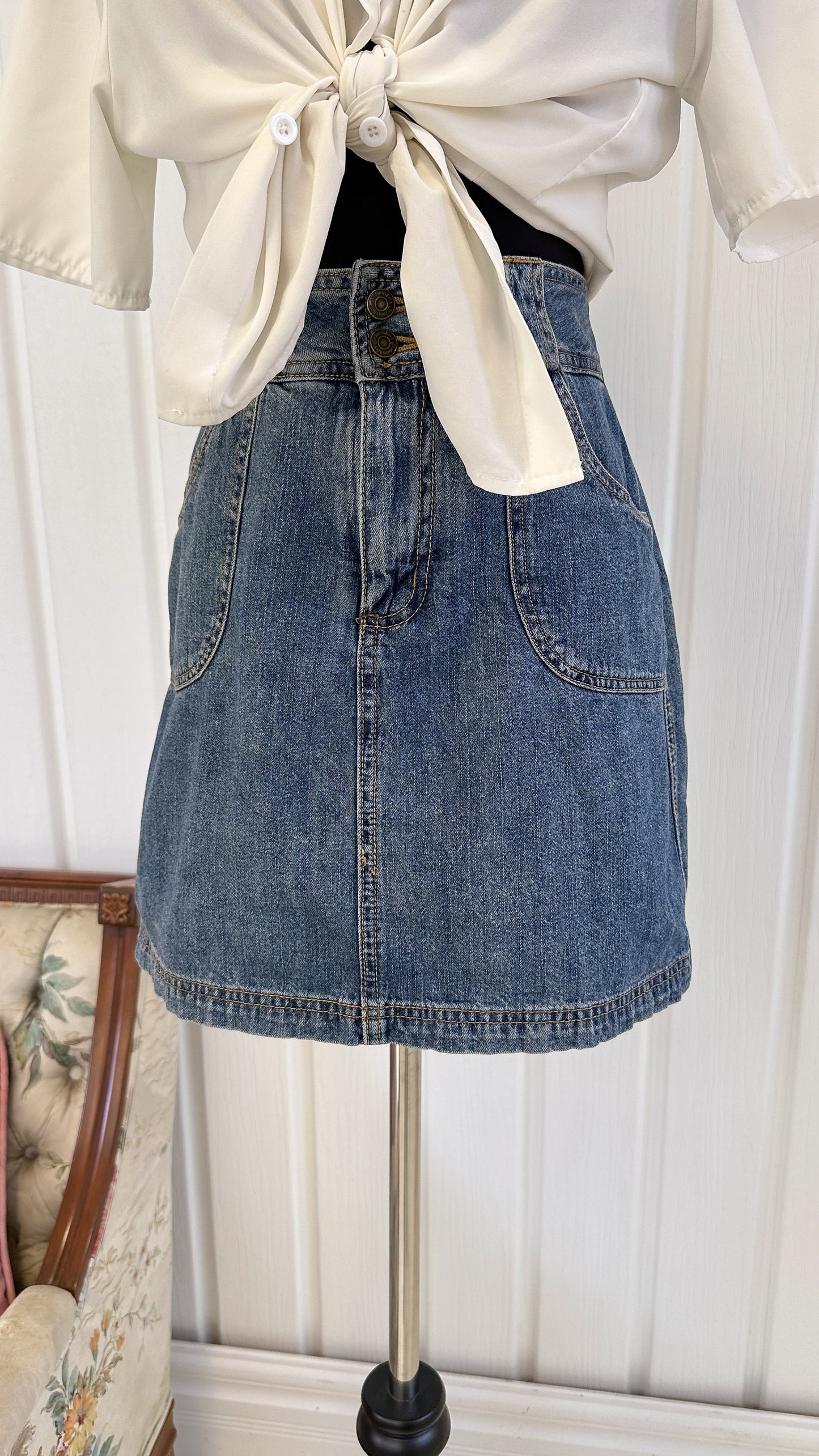 Denim skorts - small