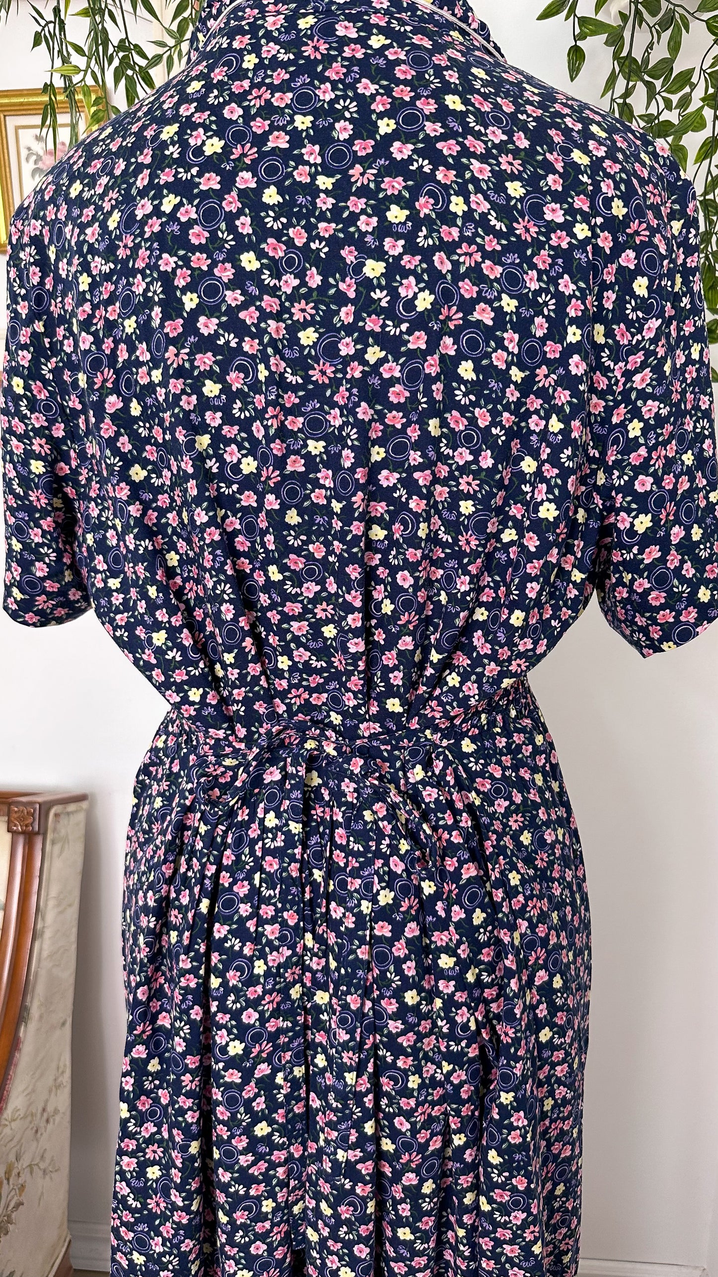 Blue floral dress - large