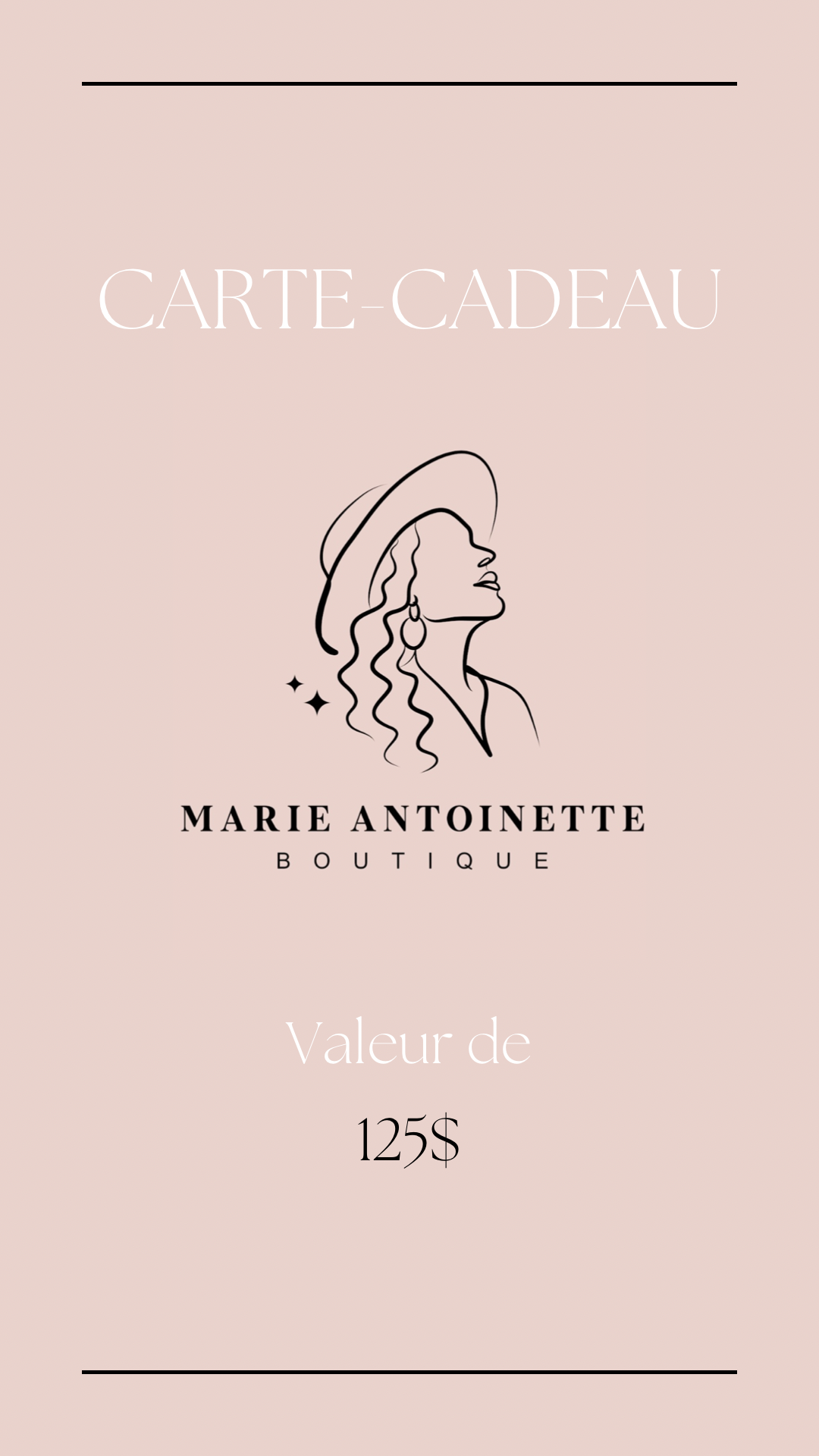 Carte cadeaux Boutique Marie-Antoinette