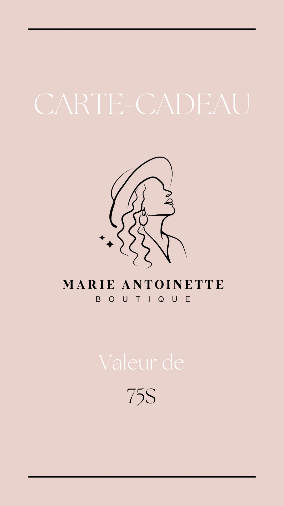 Carte cadeaux Boutique Marie-Antoinette